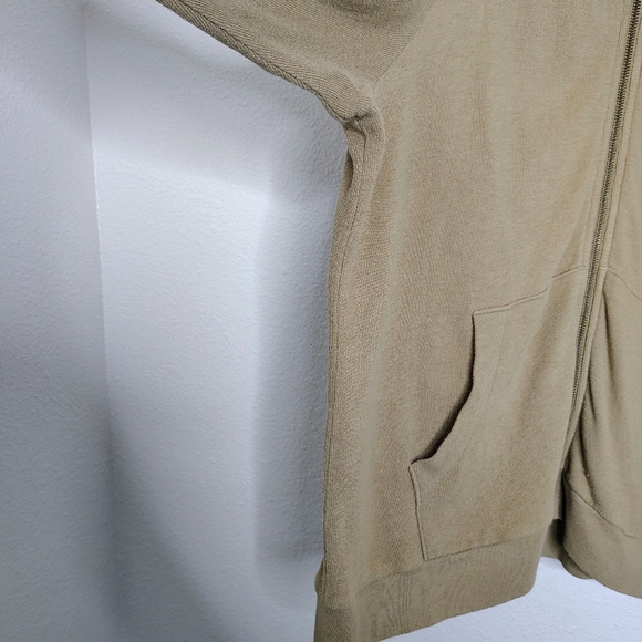 Madewell Women's Tan Balloon Sleeves Full Zip-Up Jacket Sz XL Pockets - Picture 8 of 14